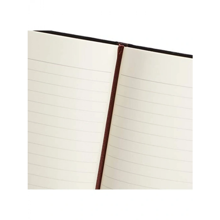 Sarı Çizgili B5 Boyutunda Tekstil Kapaklı Defter - Not Tutma İçin