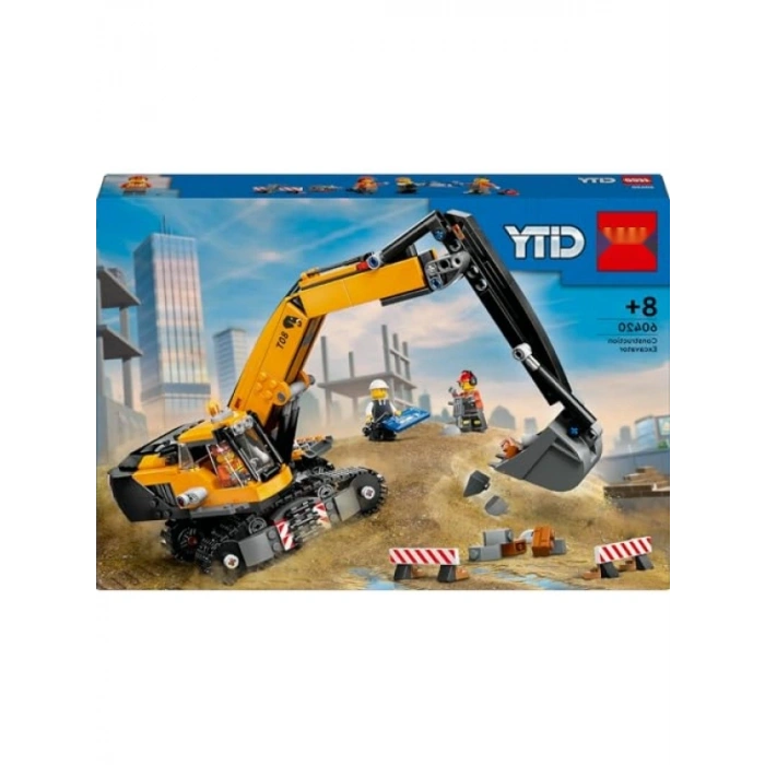 Sarı İnşaat Ekskavatörü Oyun Seti, 633 Parça