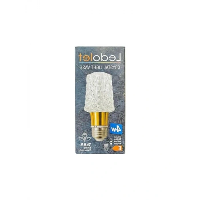Sarı Işık 4W Kristal Led Ampul E27, Dekoratif Tasarım
