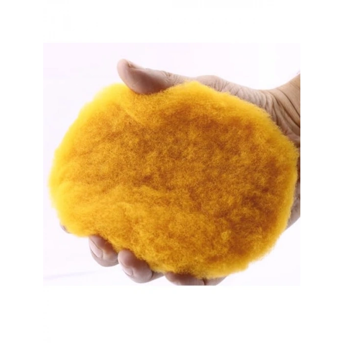 Sarı Orta Sert Koyun Kuzu Postu Pedi - Ø 125 mm