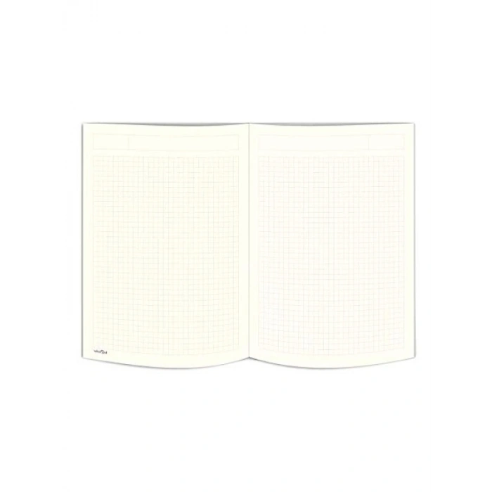 Sarı Renkli Kareli Defter - 17x24 cm Sert Kapak