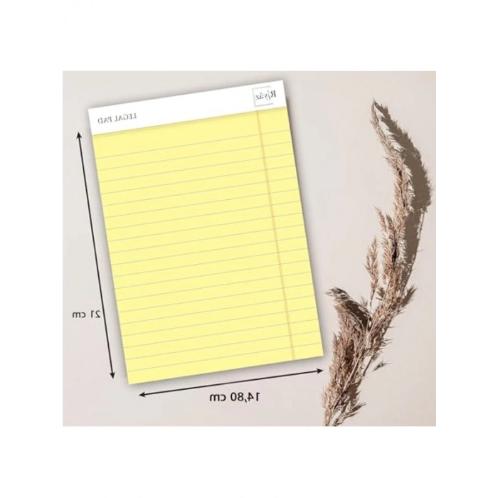 Sarı Renkli Legal Pad Seti – A5 Boyut, 3 Adet, 50 Yapraklı