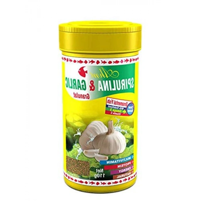 Sarımsaklı Balık Yemi, 100 Ml, Spirulina İçerikli