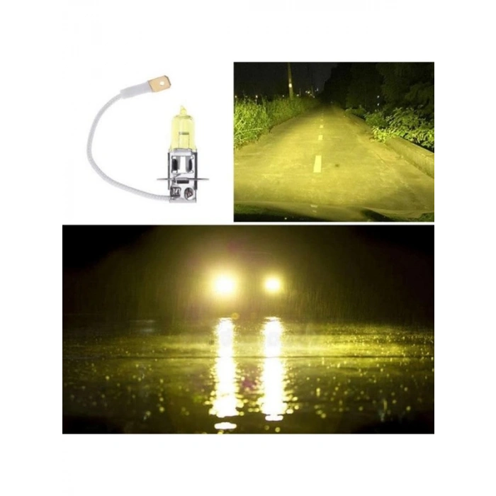 Sarışın Ampul Seti, 12V H3 55W Civciv Sarısı Işık