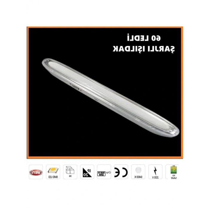 Şarj Edilebilir 60 LEDli Acil Durum Işıldak, 6 Watt Kamp Feneri