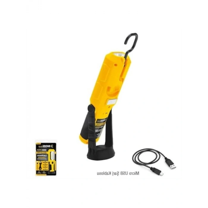 Şarj Edilebilir Led Fener, 350 Lümen Güç