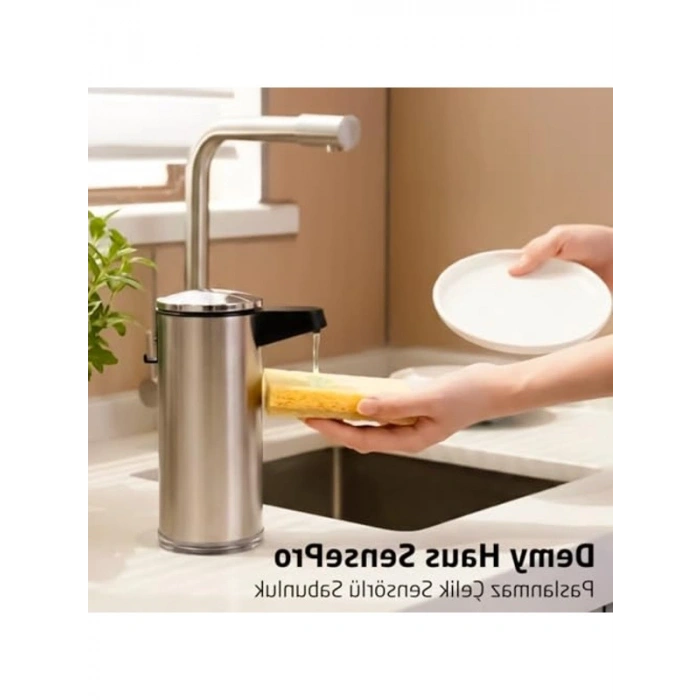 Şarj Edilebilir Sıvı Sabunluk - Paslanmaz Çelik Tasarım