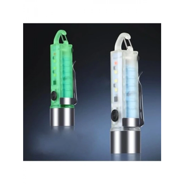 Şarjlı Anahtarlık Işığı, Kamp ve Avcılık İçin Uyarı LED Lambası