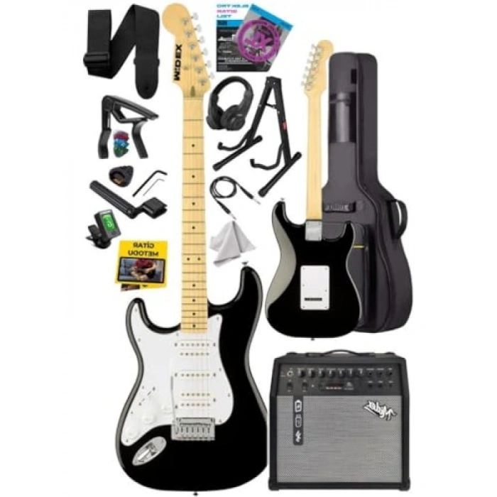 Şarjlı BT Amfili Elektro Gitar Seti - 50W, HSH Manyetik