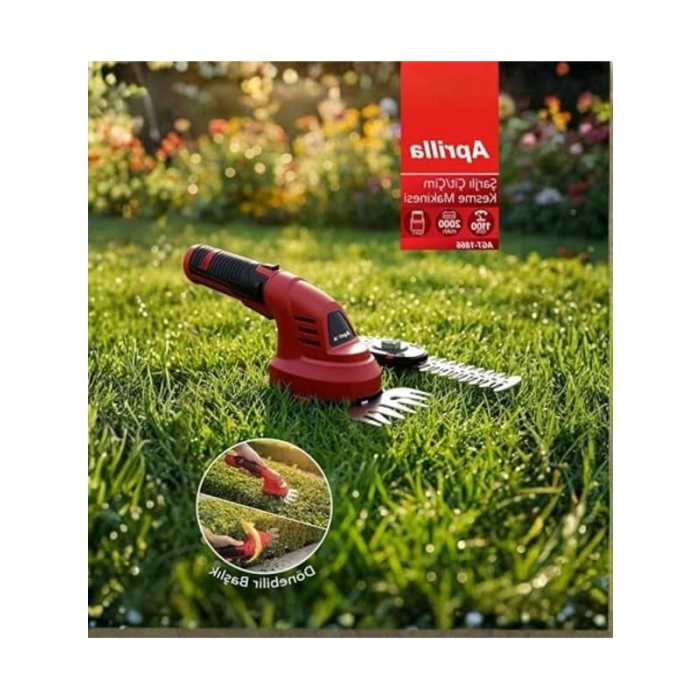Şarjlı Çit Kesme Makinesi, 7.2V Güç ve 1500 mAh Batarya ile