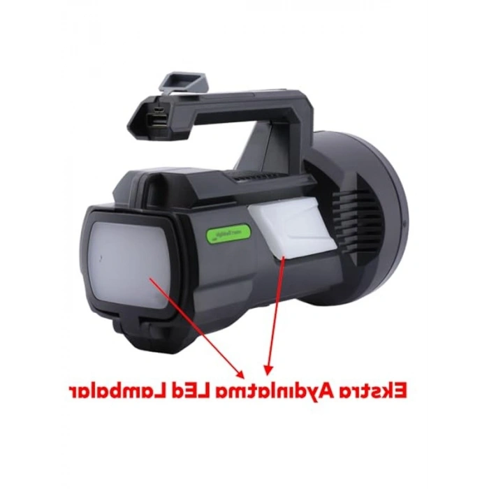 Şarjlı Çok Fonksiyonlu El Lambası, 5W Güç, 4800 Mah Batarya Kapasitesi