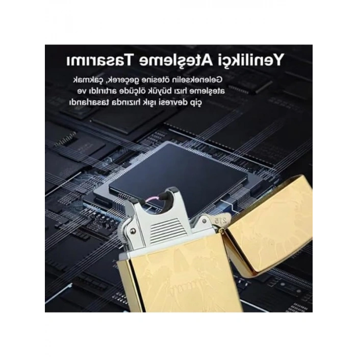 Şarjlı Elektrikli Çakmak, Rüzgar Geçirmez Çift Arc Ateşleme