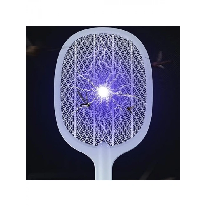 Şarjlı Elektrikli Sinek Raketi, 1200mAh Batarya ile Uzun Süreli Kullanım Sunar