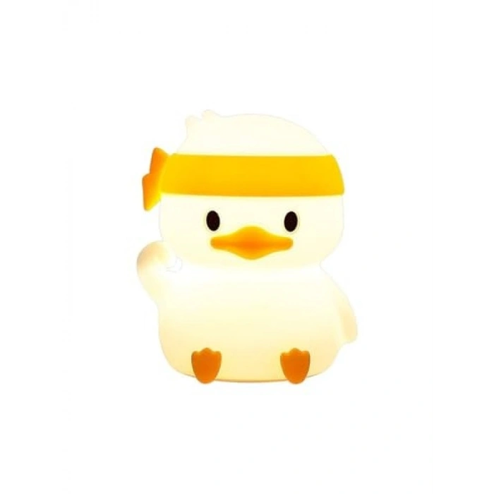 Şarjlı Gece Lambası - Sevimli Ördek Figürü, Dokunmatik LED Işık