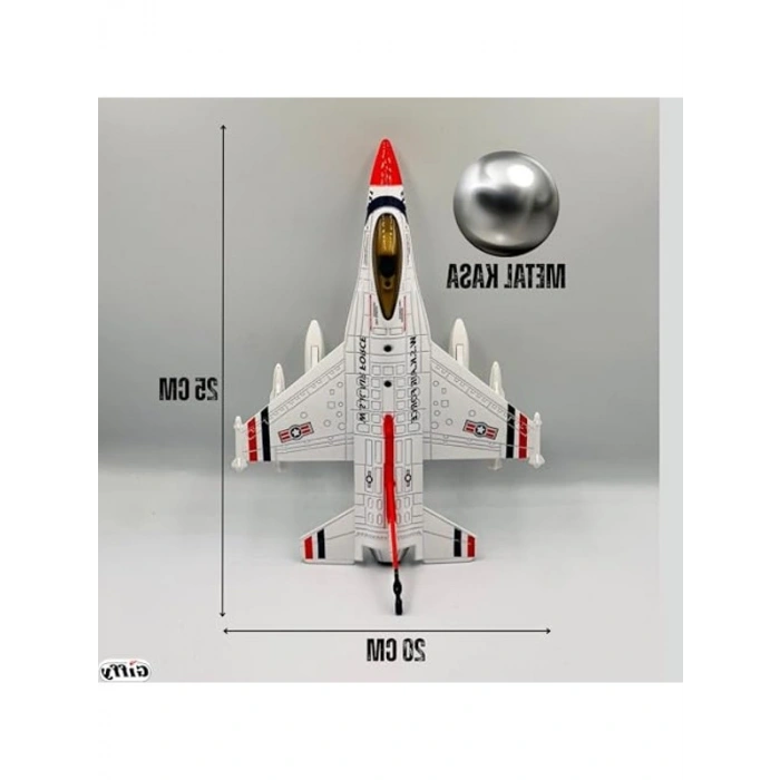 Şarjlı Işıklı Metal Model Uçak, Sesli ve Standlı Savaş Uçağı Tasarımıyla
