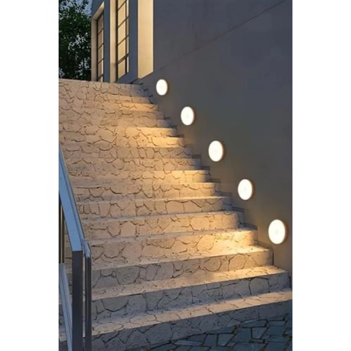 Şarjlı Kablosuz Hareket Sensörlü Led Lamba (2 Adet)