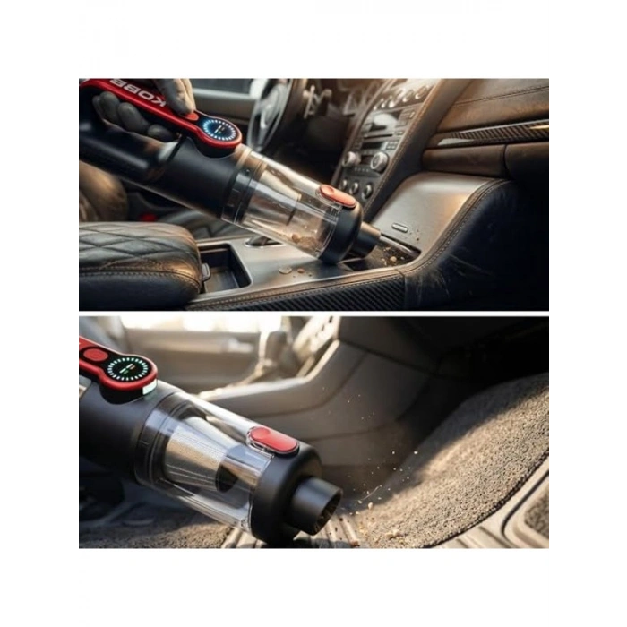 Şarjlı Kömürsüz Motor Süpürgesi ve 8 Parça Aksesuar Seti ile Taşıma Çantası