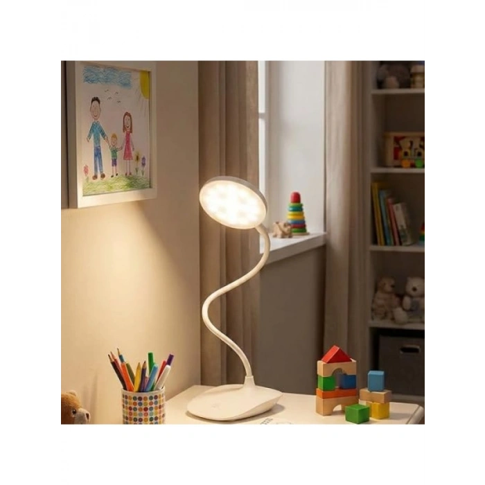 Şarjlı LED Masa Lambası - 3 Kademe Dokunmatik Parlaklık Ayarı