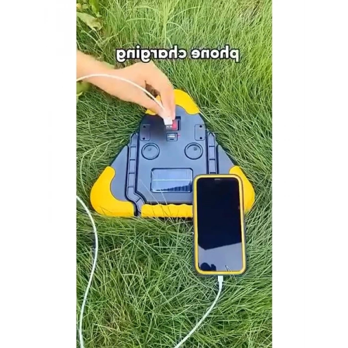 Şarjlı LED Üçgen Reflektör Stop Lambası – Acil Durum Uyarı Işığı, USB Şarj Edilebilir