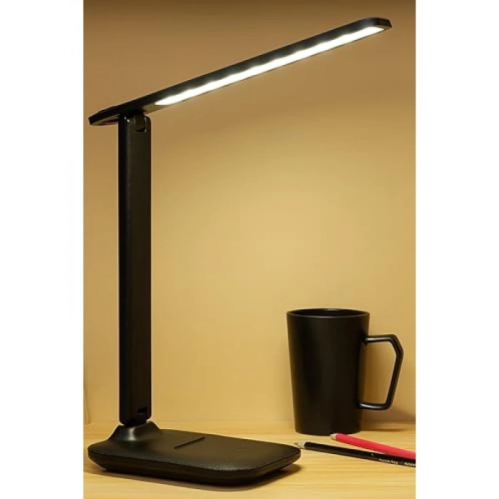 Şarjlı Masa Lambası, 3 Renk Dokunmatik, Telefon Standlı, 9W