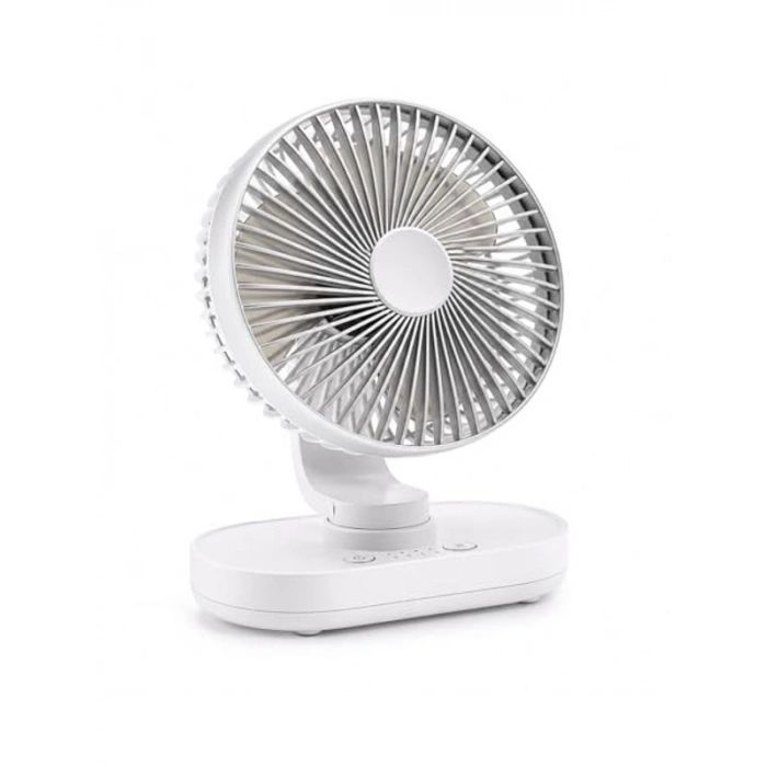 Şarjlı Masaüstü Vantilatör, 120° Dönme Özelliği ile Sessiz ve Taşınabilir Fan