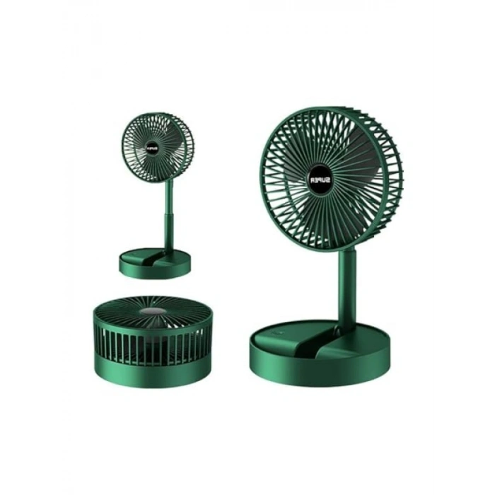 Şarjlı Masaüstü Vantilatör, 3 Kademeli Hız Ayarı