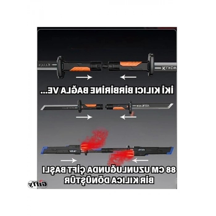 Şarjlı Ses Efektli Işıklı Kılıç Seti, 8 Farklı Işık Değişimi