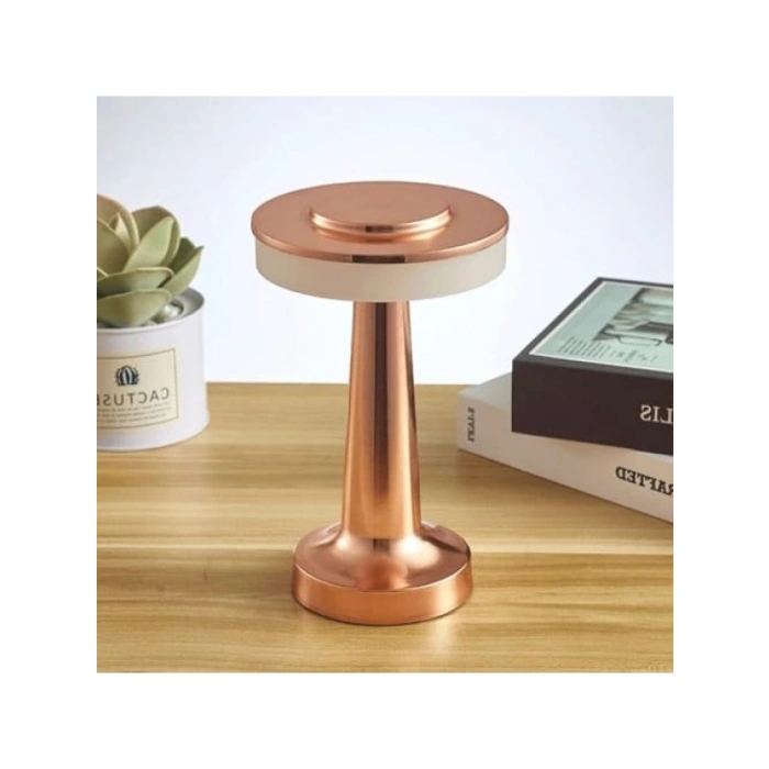 Şarjlı Taşınabilir Masa Lambası, Dimmerli, Dokunmatik, 3 Işık Seçeneği