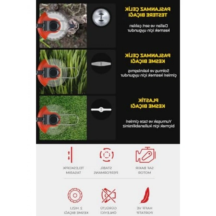 Şarjlı Tırpan - 88V Güçlü Motor