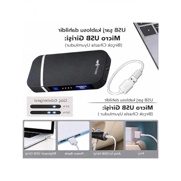 Şarjlı zsız Dokunmatik USB Çakmak Plazma Mat Siyah