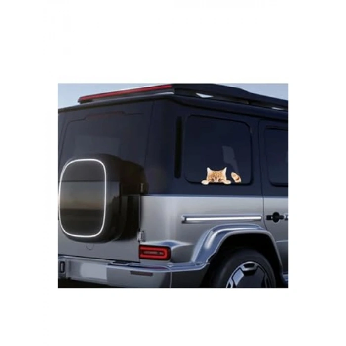 Sarman Kedi Sticker, Arabalar için Eğlenceli Dekor