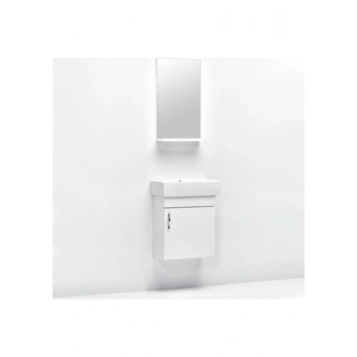 Saydam Banyo Ebeveyn Slim 50 cm Mdf Banyo Dolabı Beyaz