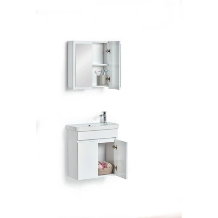 Saydam Banyo Marla 60X30 cm Alt Üst Banyo Dolabı Takımı