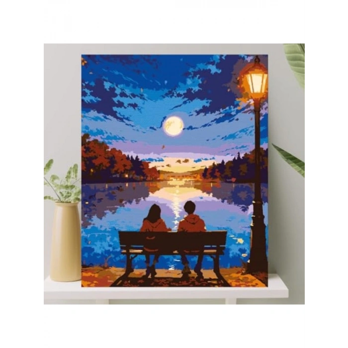 Sayılarla Boyama Tuval Seti - 40x50 CM, Fırça ve Boya Dahil