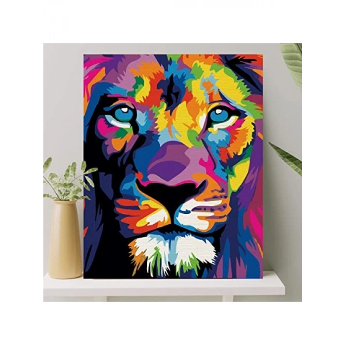 Sayılarla Boyama Tuval Seti, Fırça ve Boya Dahil, 40x50 cm