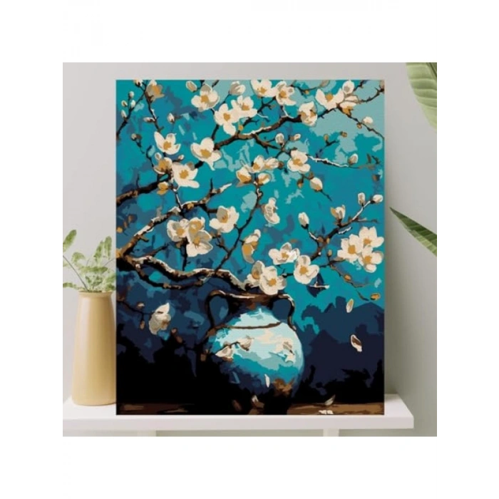 Sayılarla Boyama Tuval Seti - Fırça ve Boyalar Dahil 40x50 cm