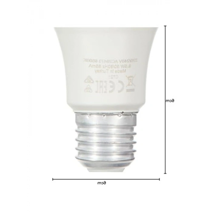 S.Beyaz E27 Bağlantılı 8.5W LED Ampül ile Enerji Verimli Aydınlatma