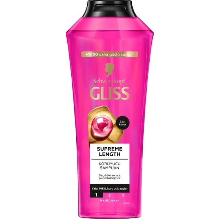 Schwarzkopf Gliss Supreme Length Koruyucu Şampuan 400 Ml