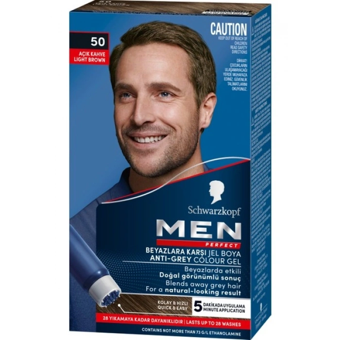 Schwarzkopf Men Perfect Beyazlara Karşı Jel Boya 50 Açık Kahve