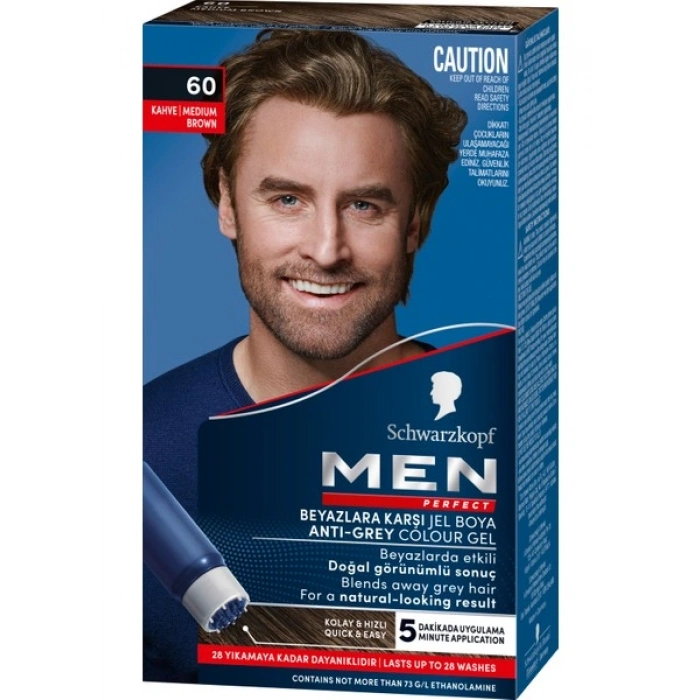 Schwarzkopf Men Perfect Beyazlara Karşı Jel Boya 60 Kahve
