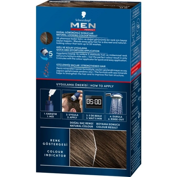 Schwarzkopf Men Perfect Beyazlara Karşı Jel Boya 60 Kahve