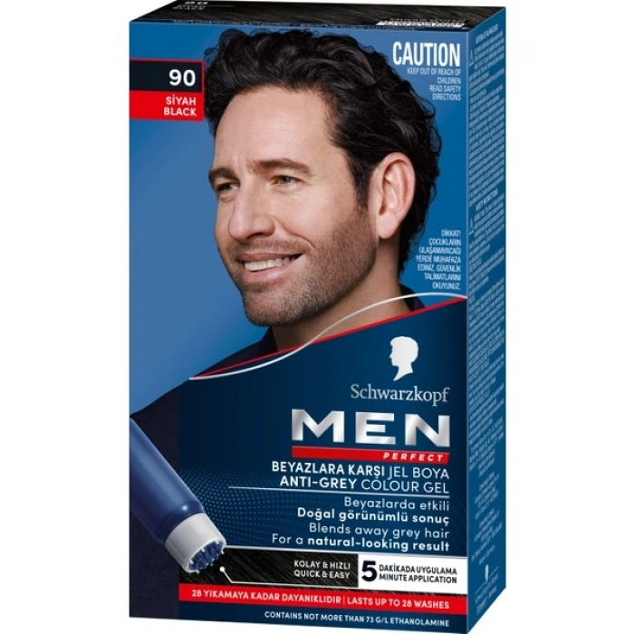 Schwarzkopf Men Perfect Beyazlara Karşı Jel Boya 90 Siyah