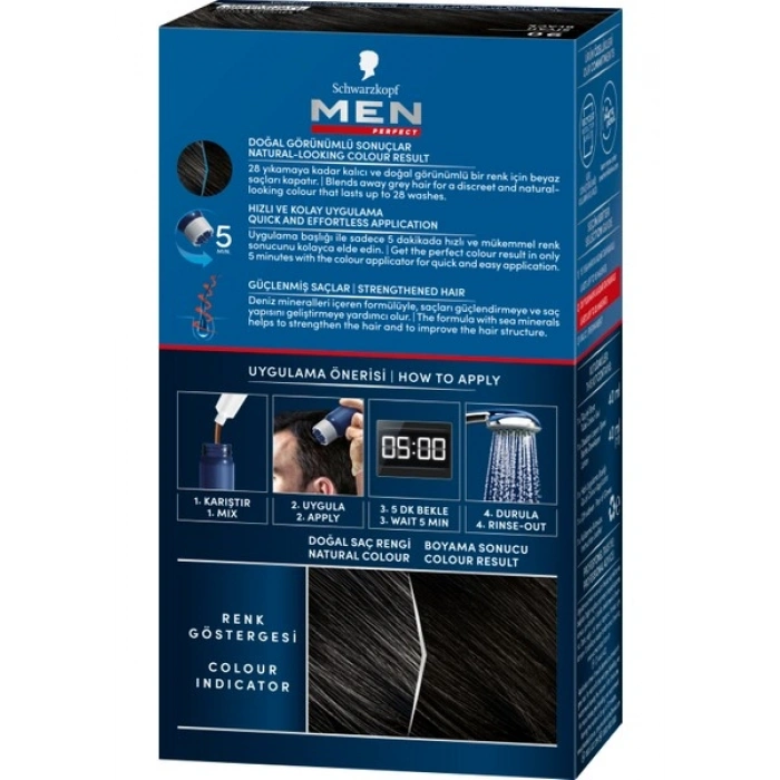 Schwarzkopf Men Perfect Beyazlara Karşı Jel Boya 90 Siyah