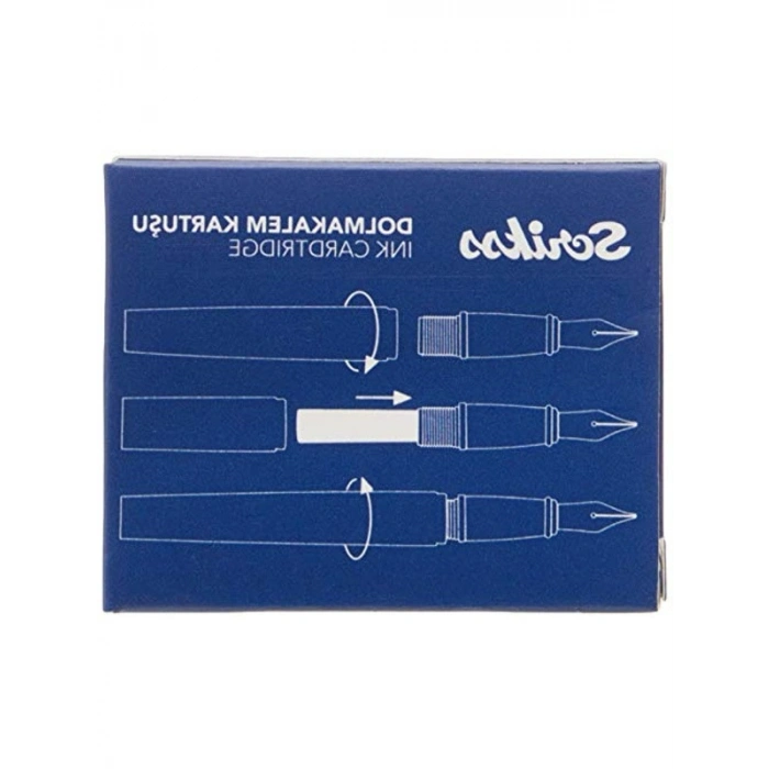 Scrikss Kartuş Dolma Kalem Kartuşu 6lı Blister 10lu Paket Mavisiyah