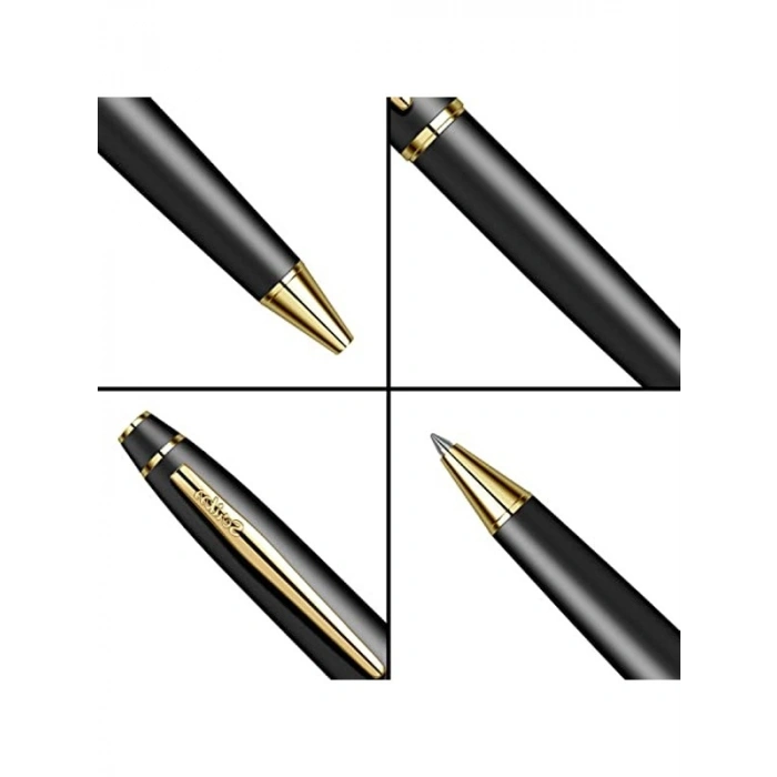 Scrikss Noble 35 Tükenmez Kalem Mat Siyah Altın