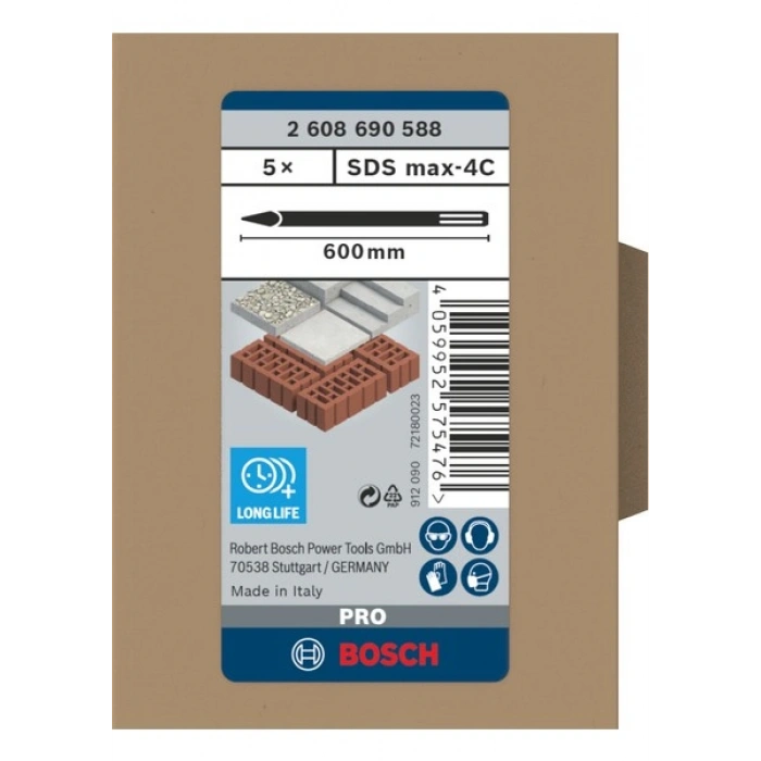 Sds-Max Sivri Keski 600 mm 5li