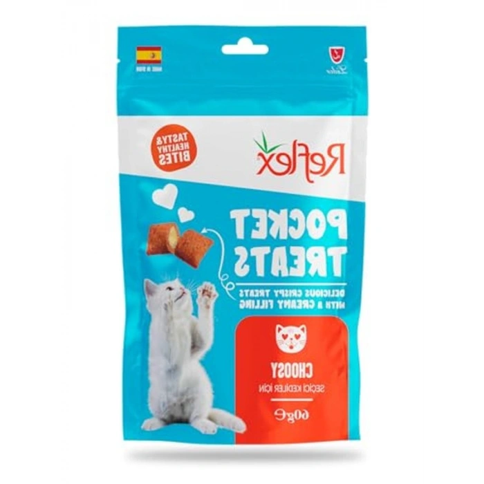 Seçici kediler için tavuklu kedi ödül maması, 60 gr