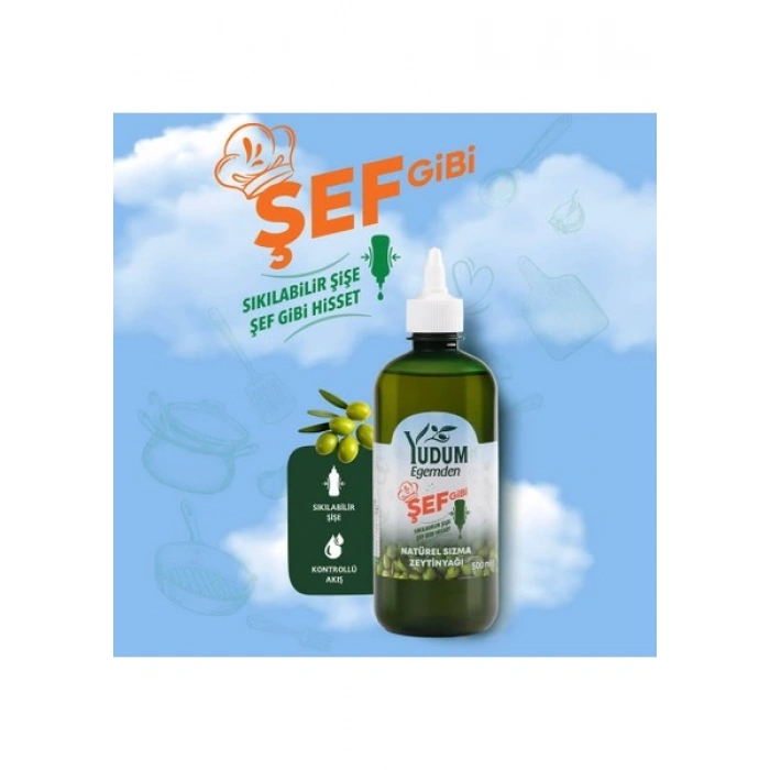 Şef Gibi Sızma Zeytinyağı Yağı 500 ml Sıkılabilir Pet Sişe