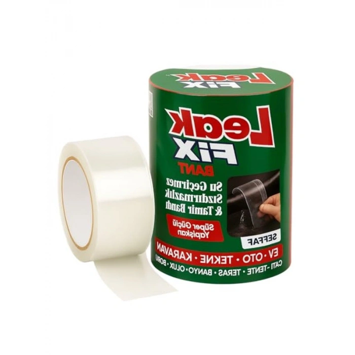 Şeffaf 100mmx1,5m Leakfix Yama Bantı, Su Geçirmez Özellik