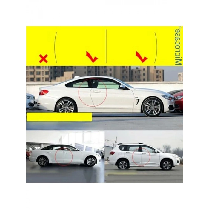 Şeffaf 4lü Kapı Kenar Koruma Seti - Darbe Önleyici Sportif Tampon